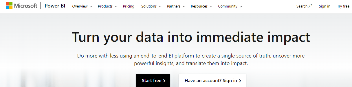 Microsoft PowerBI